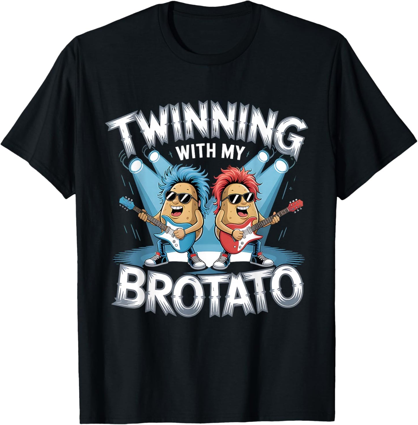 Twinning with My Brotato T-Shirt - T-Shirt | Black