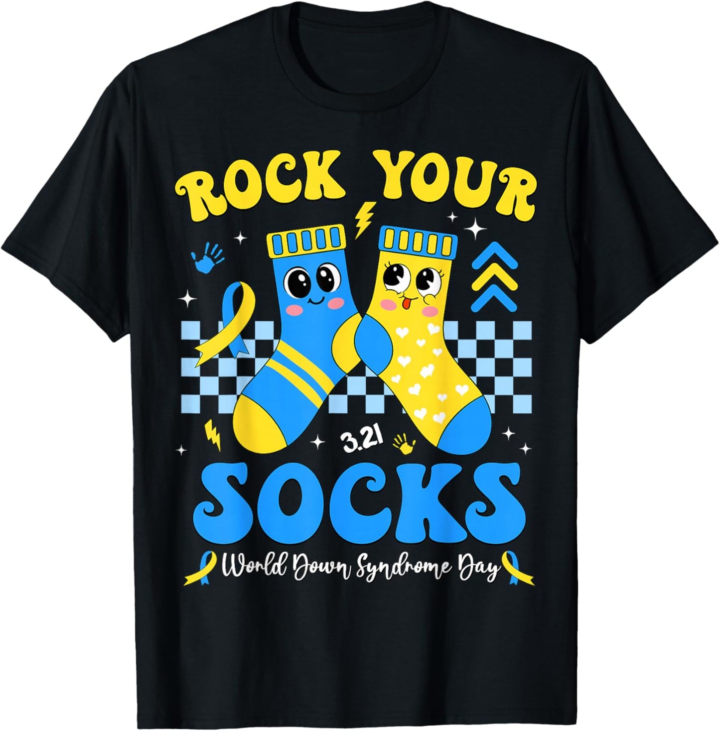 Rock Your Socks World Down Syndrome Day Awareness 3.21 Kids T-Shirt - T-Shirt | Black