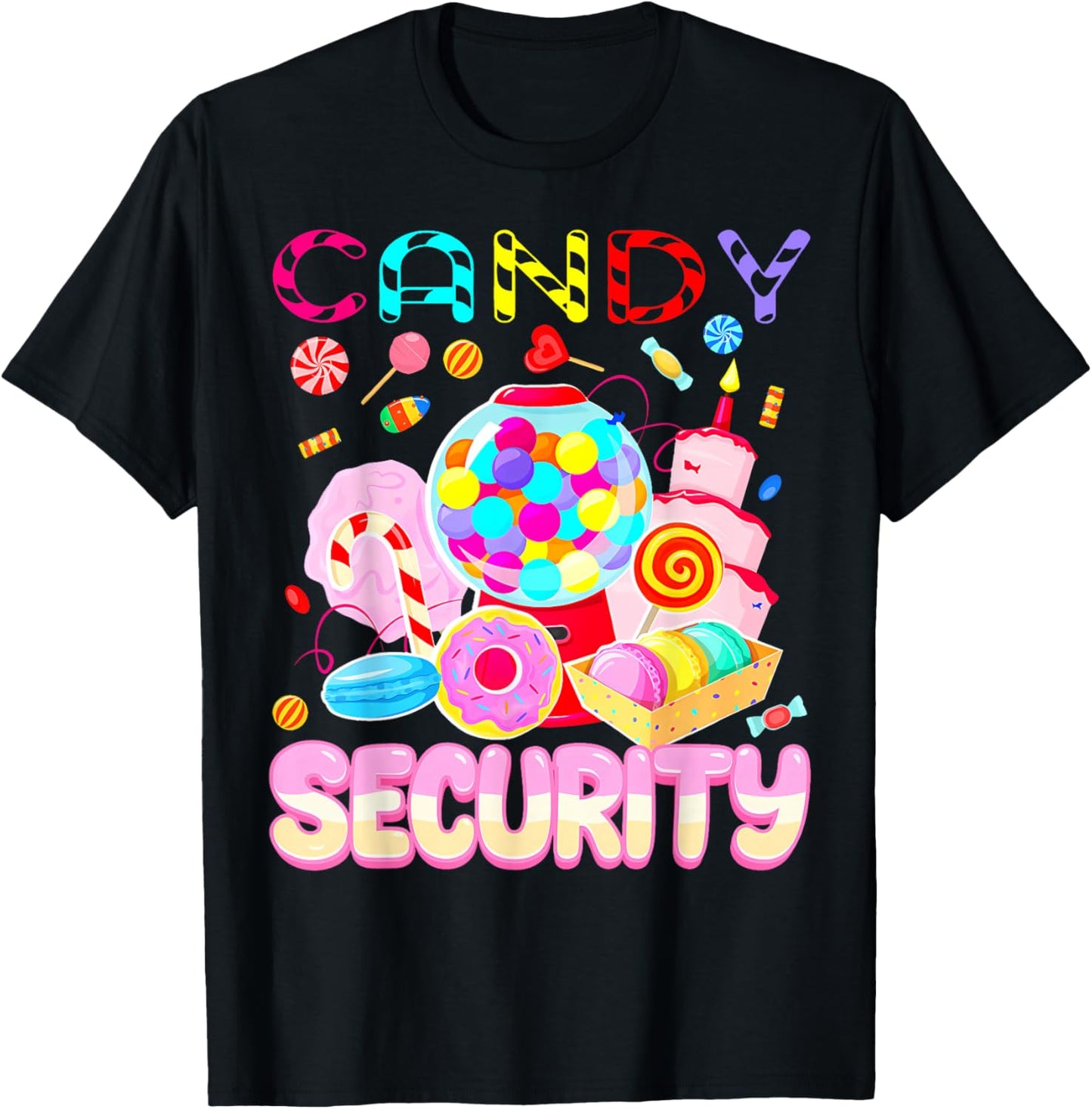Candy Security Funny Halloween Costume T-Shirt - T-Shirt | Black