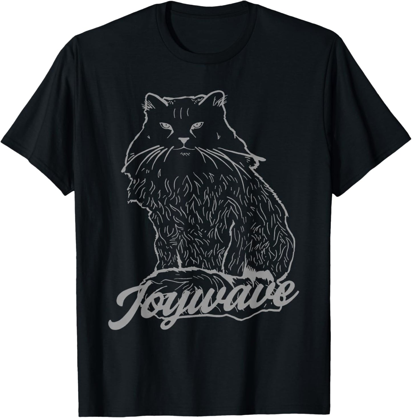 Joywave Cat Leave Me The Fluff Alone Grey T-Shirt - T-Shirt | Black