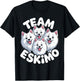 Team Eskimo Cartoon White Spitz Dog Breed American Eskimo T-Shirt - T-Shirt | Black
