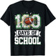100th Day of School Football 100 Days of School Boys Kids T-Shirt - T-Shirt | Black