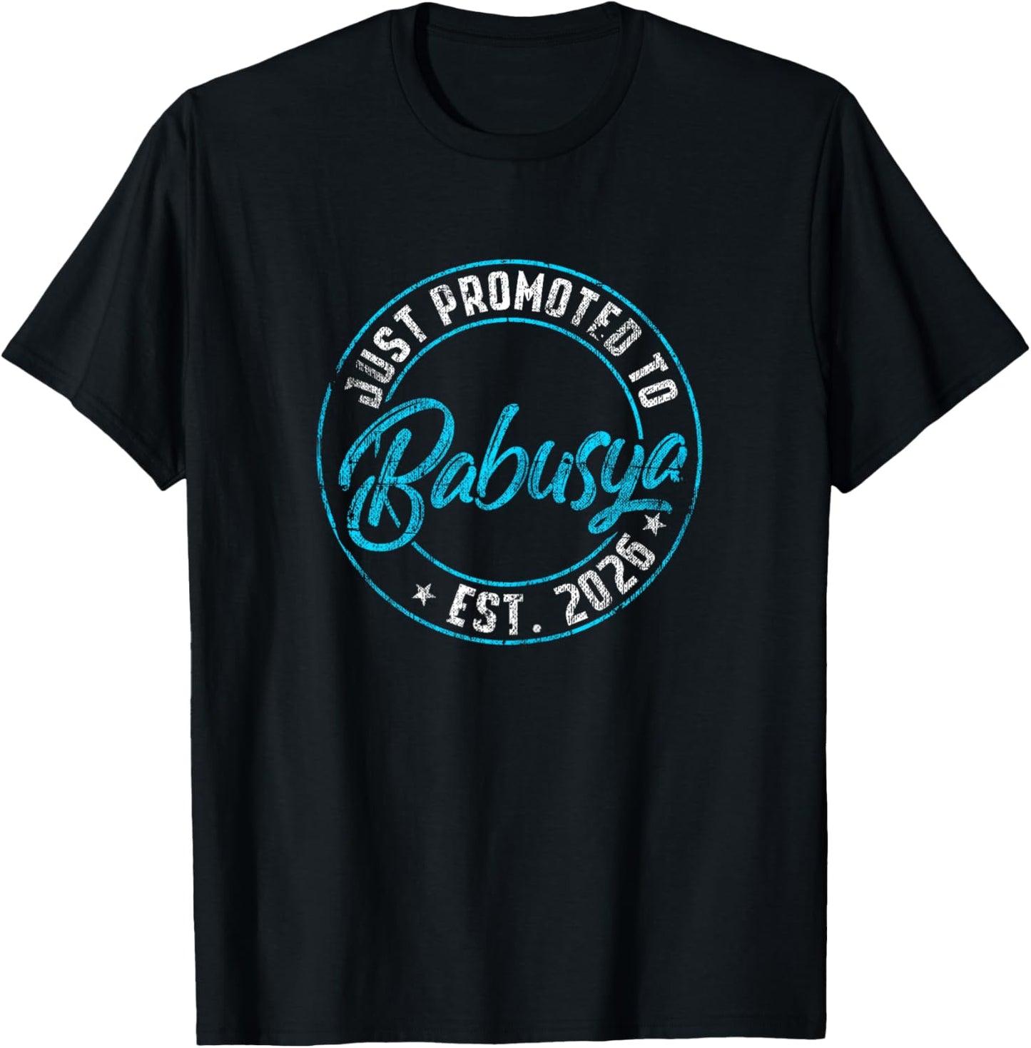 New Babusya First Time 2026 Promoted to Grandma Announce T-Shirt - T-Shirt | Black