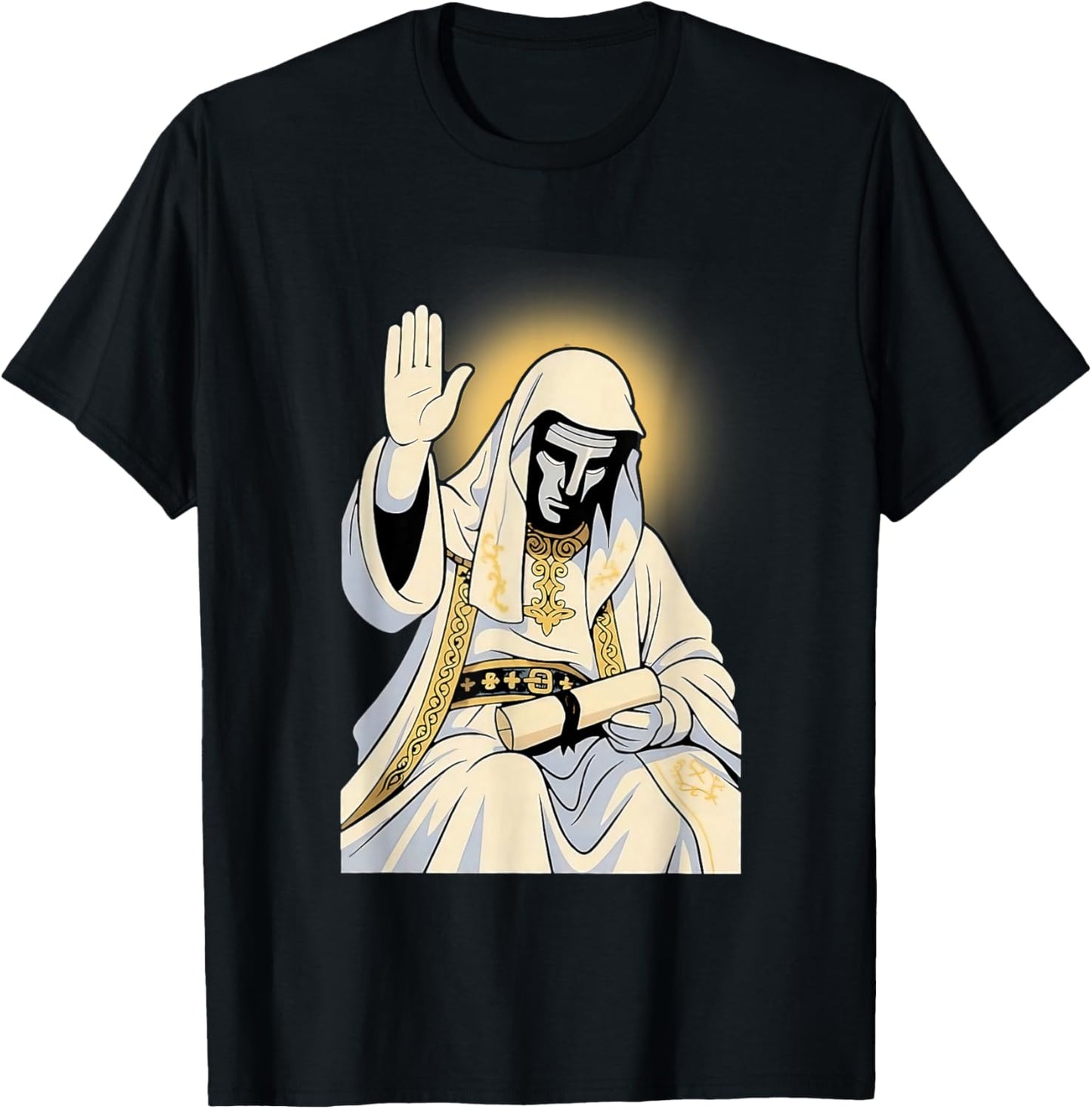 Sliver Mask King Baldwin IV Meme The Leper King Warrior T-Shirt - T-Shirt | Black