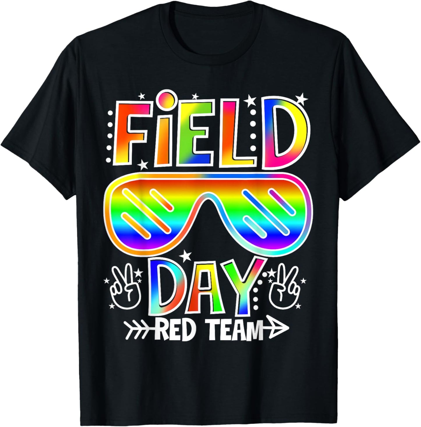 Field Day Red Team Funny for Teacher Kids Field Day Games T-Shirt - T-Shirt | Black