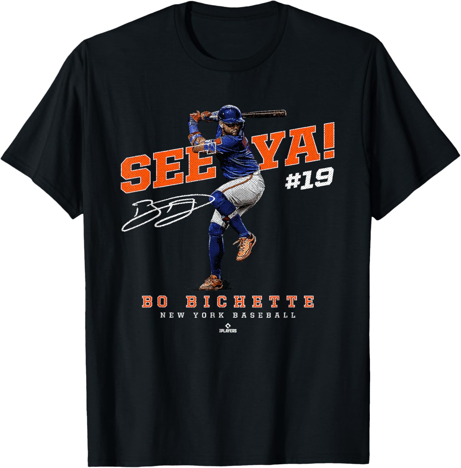 See Ya! Bo Bichette New York Baseball MLBPA T-Shirt - T-Shirt | Black