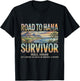 Retro Road to Hana Survivor Maui Hawaii 2026 Trip Vacation T-Shirt - T-Shirt | Black