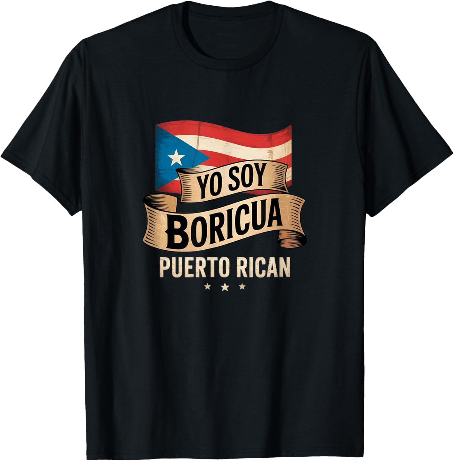 Yo Soy Boricua Pa Que Tu Lo Sepas Puerto Rican Flag Orgullo T-Shirt - T-Shirt | Black