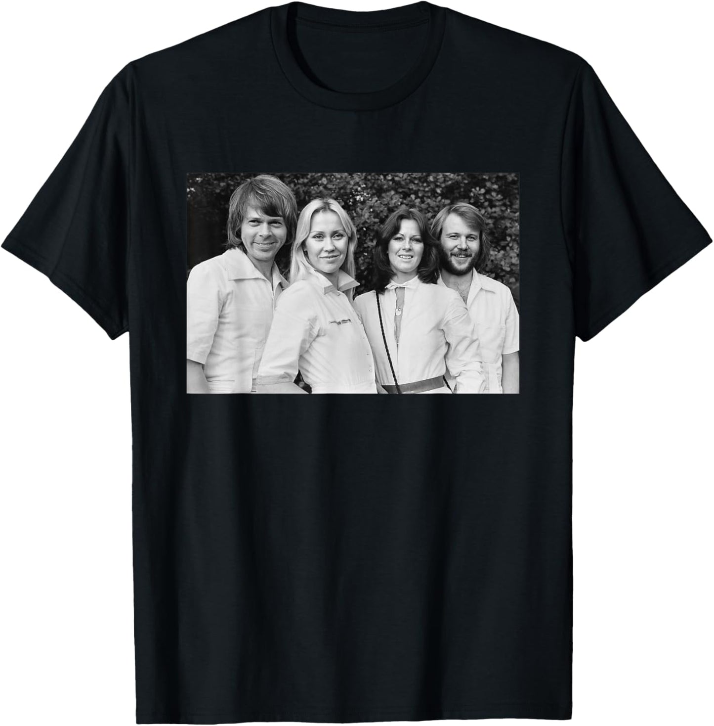 ABBA Swedish Pop Group Portrait Arrival Promo 1976 T-Shirt - T-Shirt | Black