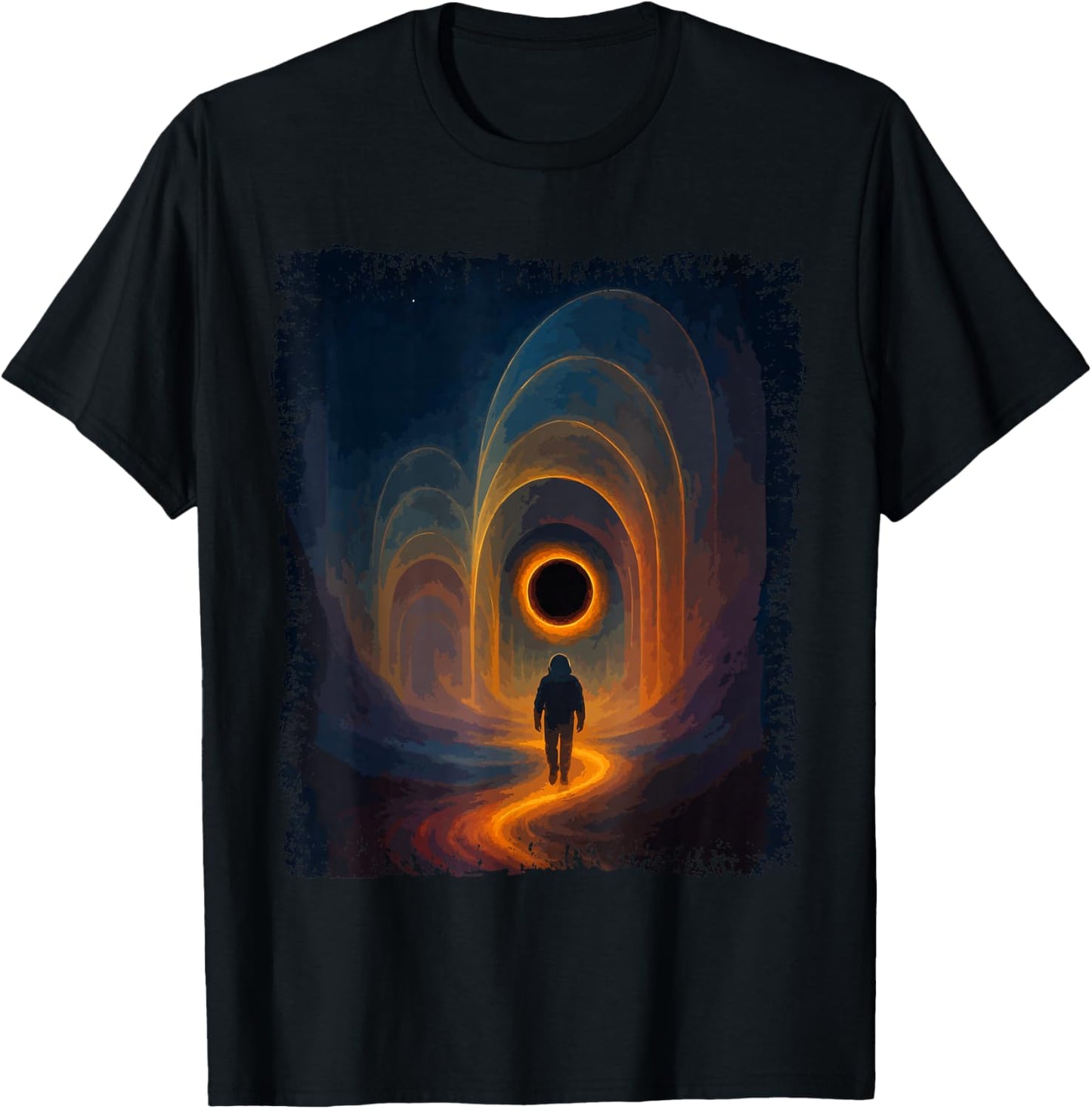 Black Hole Physics- Astrophysics Physic Graphic Astronaut T-Shirt - T-Shirt | Black