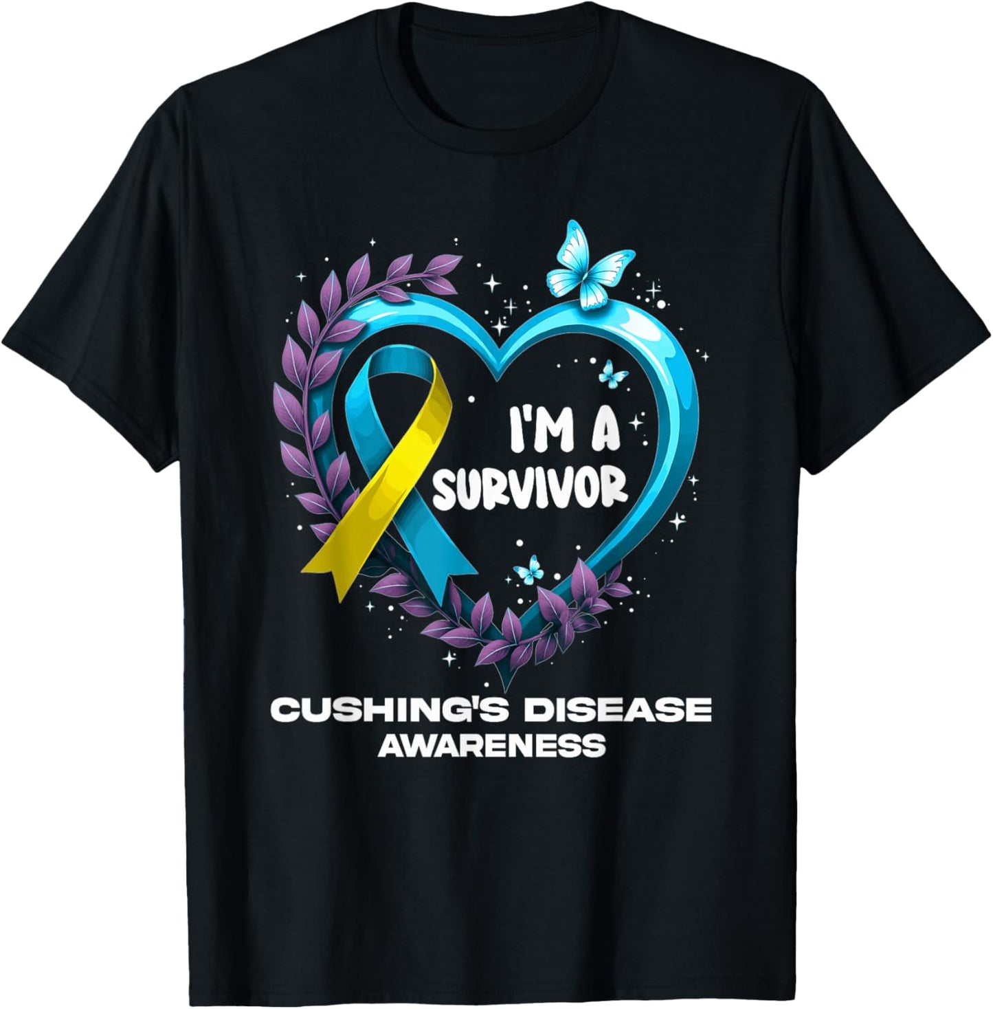I'm A Survivor Cushing's Disease Awareness T-Shirt - T-Shirt | Black