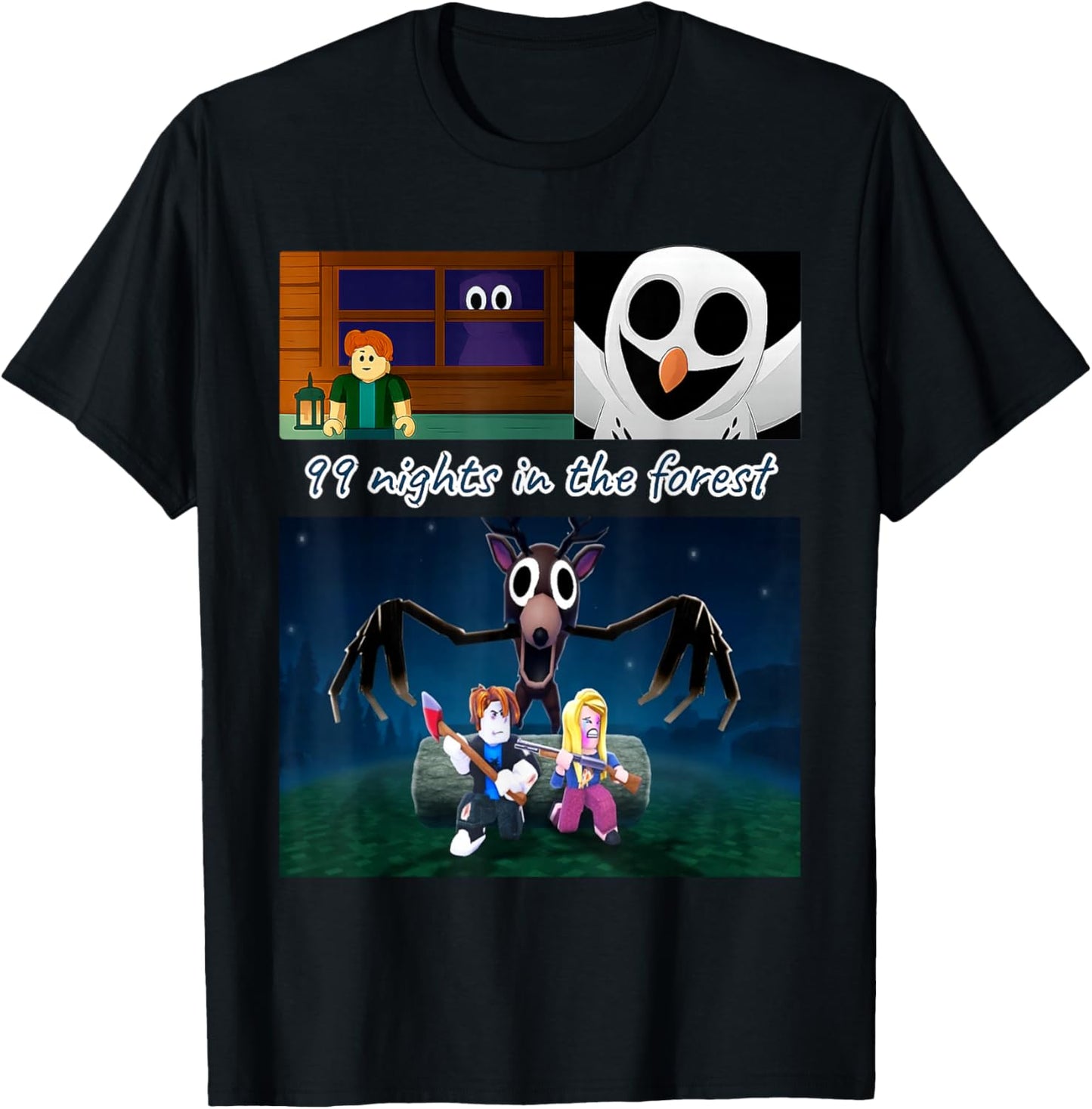 99 Nights in The Forest Birthday Costume for Boys Girls Teen T-Shirt - T-Shirt | Black