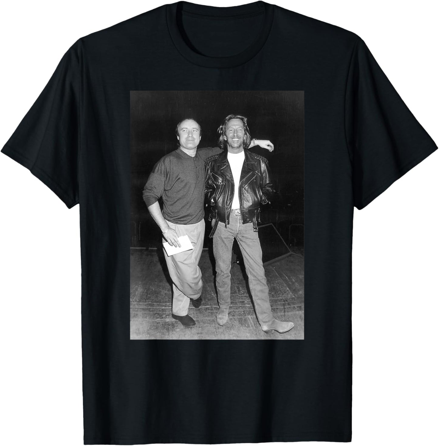 Phil Collins & Eric Clapton Before Royal Albert Hall Concert T-Shirt - T-Shirt | Black