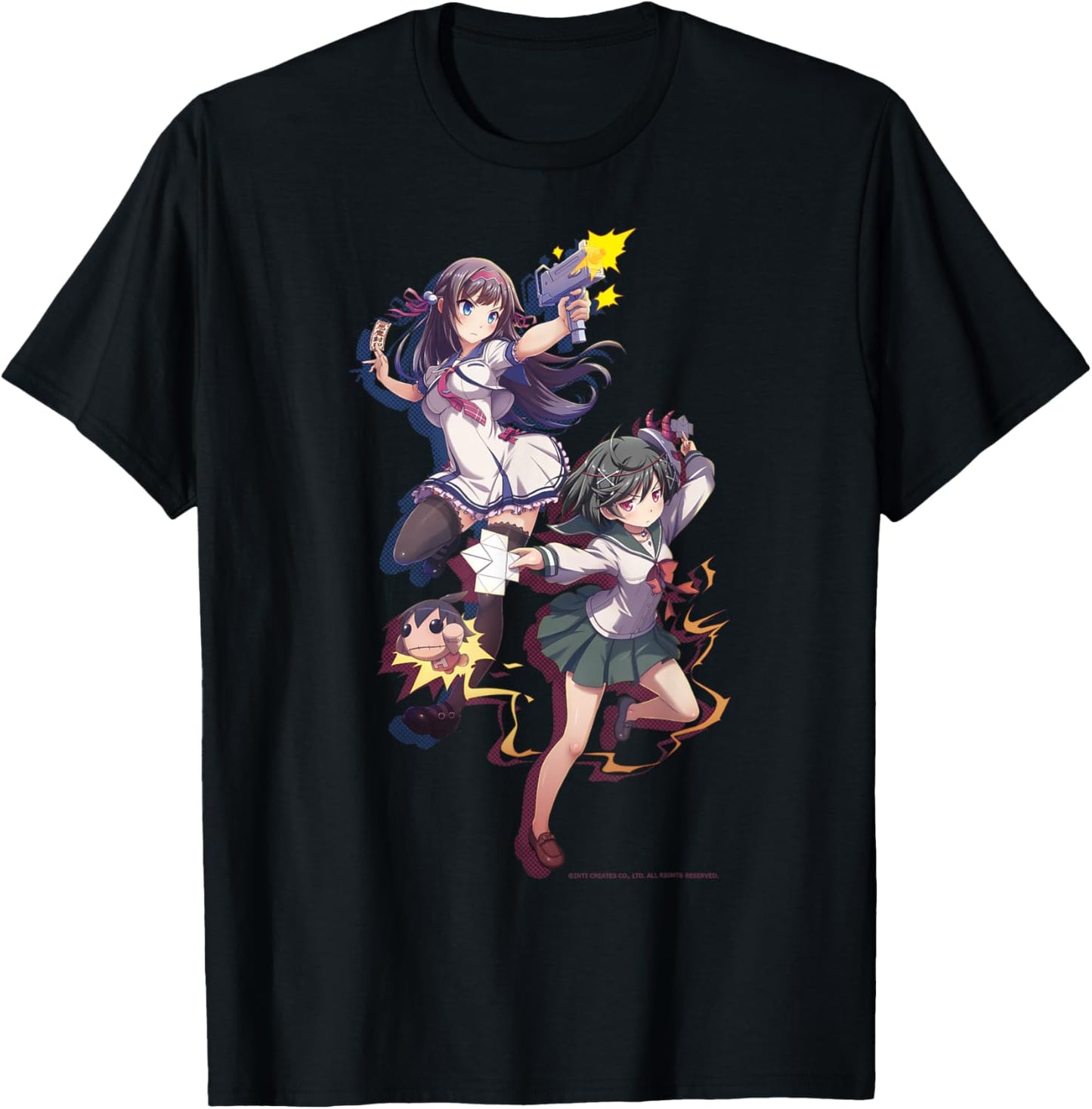 GalGun Double Peace 001 Shinobu & Maya T-Shirt - T-Shirt | Black