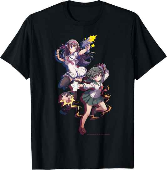 GalGun Double Peace 001 Shinobu & Maya T-Shirt - T-Shirt | Black
