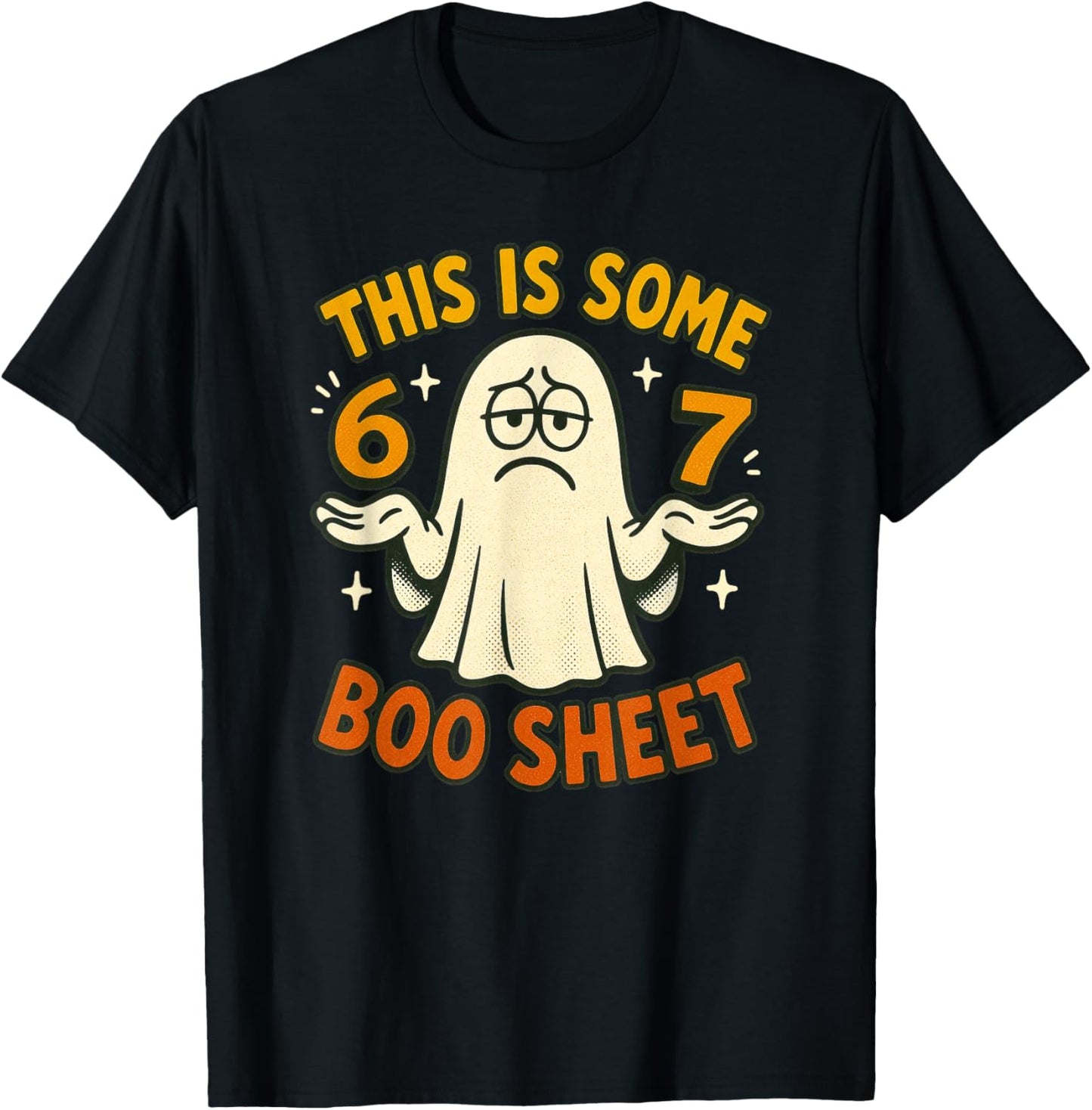 67 Meme Halloween Costume 6 7 Funny Boo Sheet Six Seven Teen T-Shirt - T-Shirt | Black