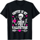 Funny Skeleton Coffee is My Valentine Women Men T-Shirt - T-Shirt | Black