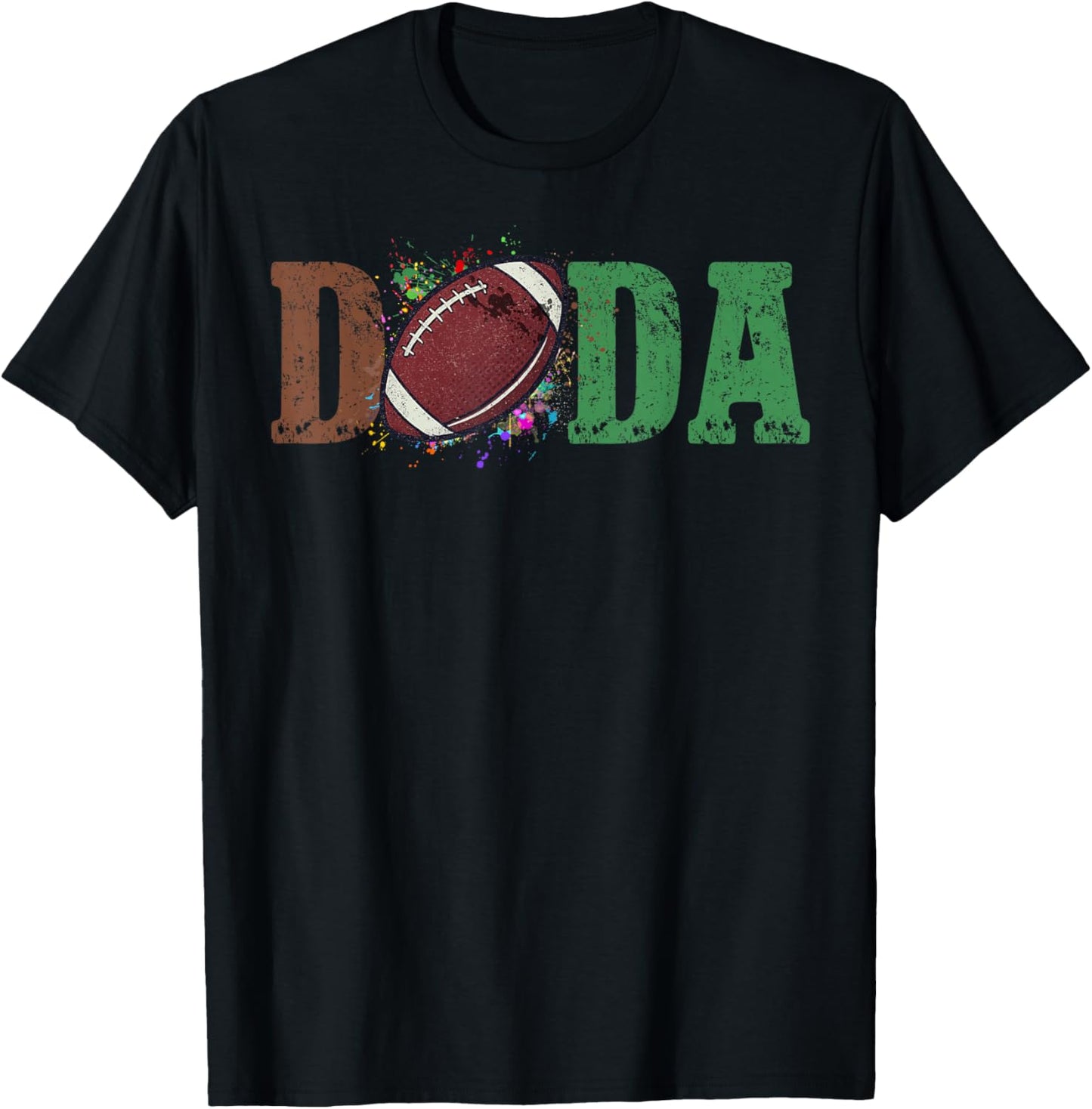 Football Dada 1st Birthday T-Shirt - T-Shirt | Black