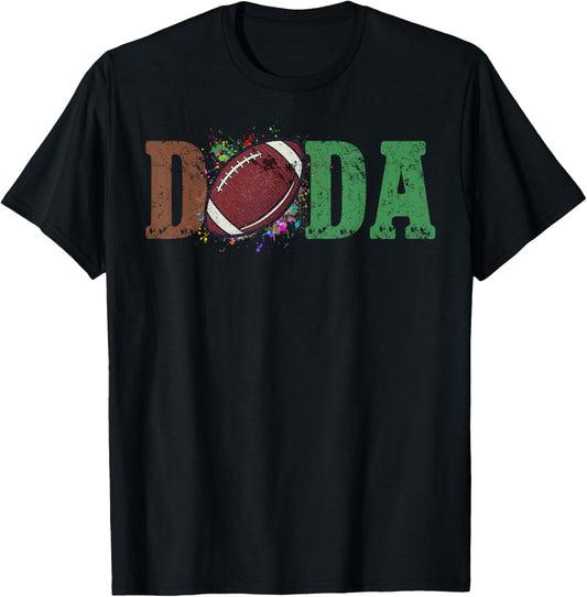 Football Dada 1st Birthday T-Shirt - T-Shirt | Black