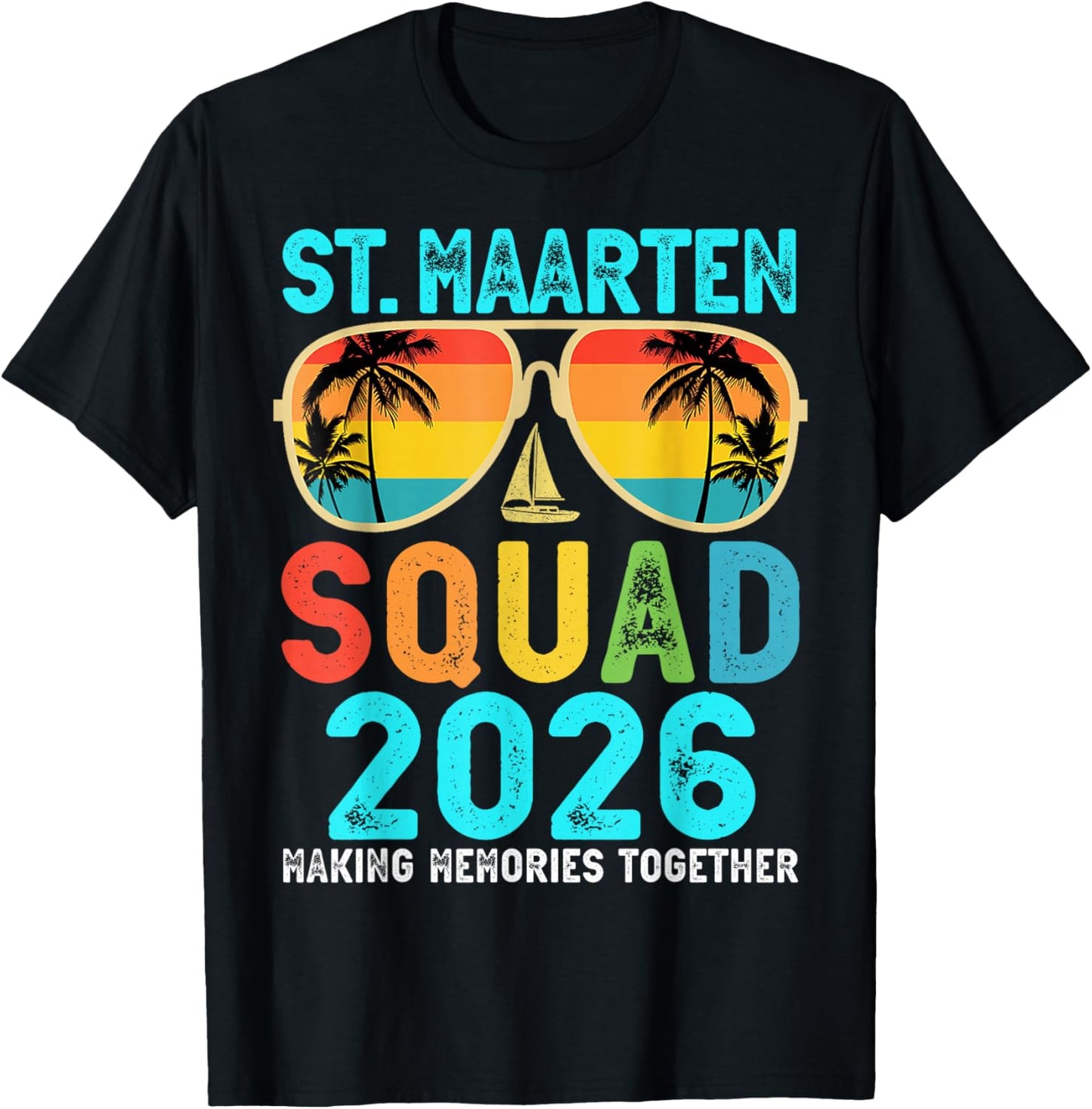 St. Maarten Squad 2026 Vacation Friend Family Matching Group T-Shirt - T-Shirt | Black