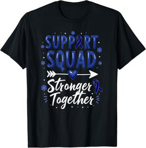 Support Squad Rectal Cancer Awareness T-Shirt - T-Shirt | Black