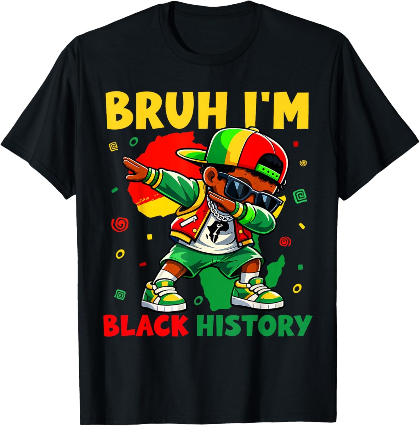 Bruh I Am Black History Kids Boys Men Black History Month T-Shirt - T-Shirt | Black
