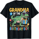 Grandma of The Birthday Party Outfit Dinosaur Squad Grandma T-Shirt - T-Shirt | Black