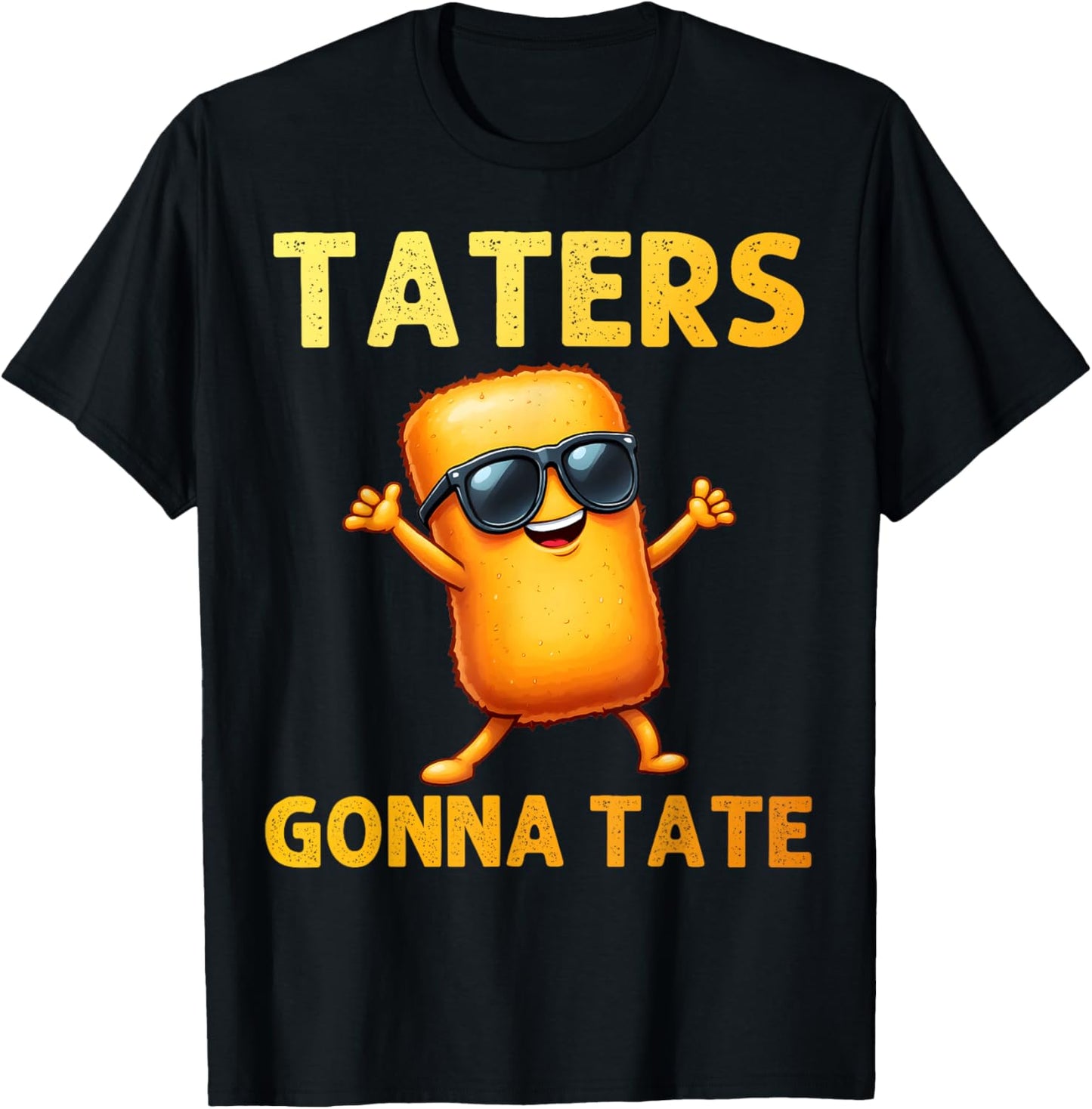 Best Tater Tot Art Women Kids Potato Tater Tot Lover T-Shirt - T-Shirt | Black