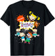 Rugrats Logo with Nick Logo and Rugrats Characters T-Shirt - T-Shirt | Black