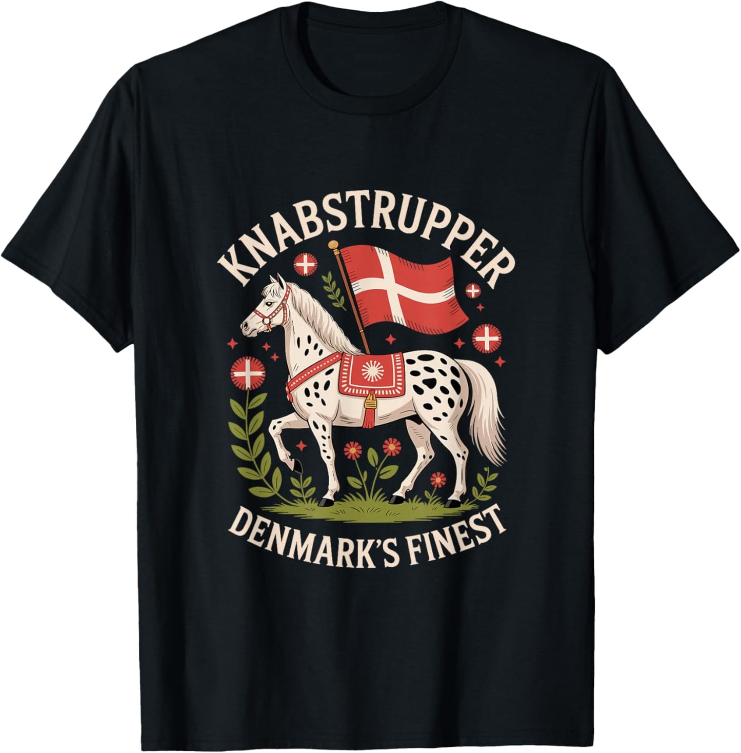 Knabstrupper Horse Denmark's Finest Equestrian T-Shirt - T-Shirt | Black