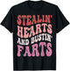 Stealin Hearts & Bustin Farts Retro Valentines Day Women T-Shirt - T-Shirt | Black