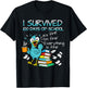 I Survived 100 Days of School Teacher 100th Day of School T-Shirt - T-Shirt | Black