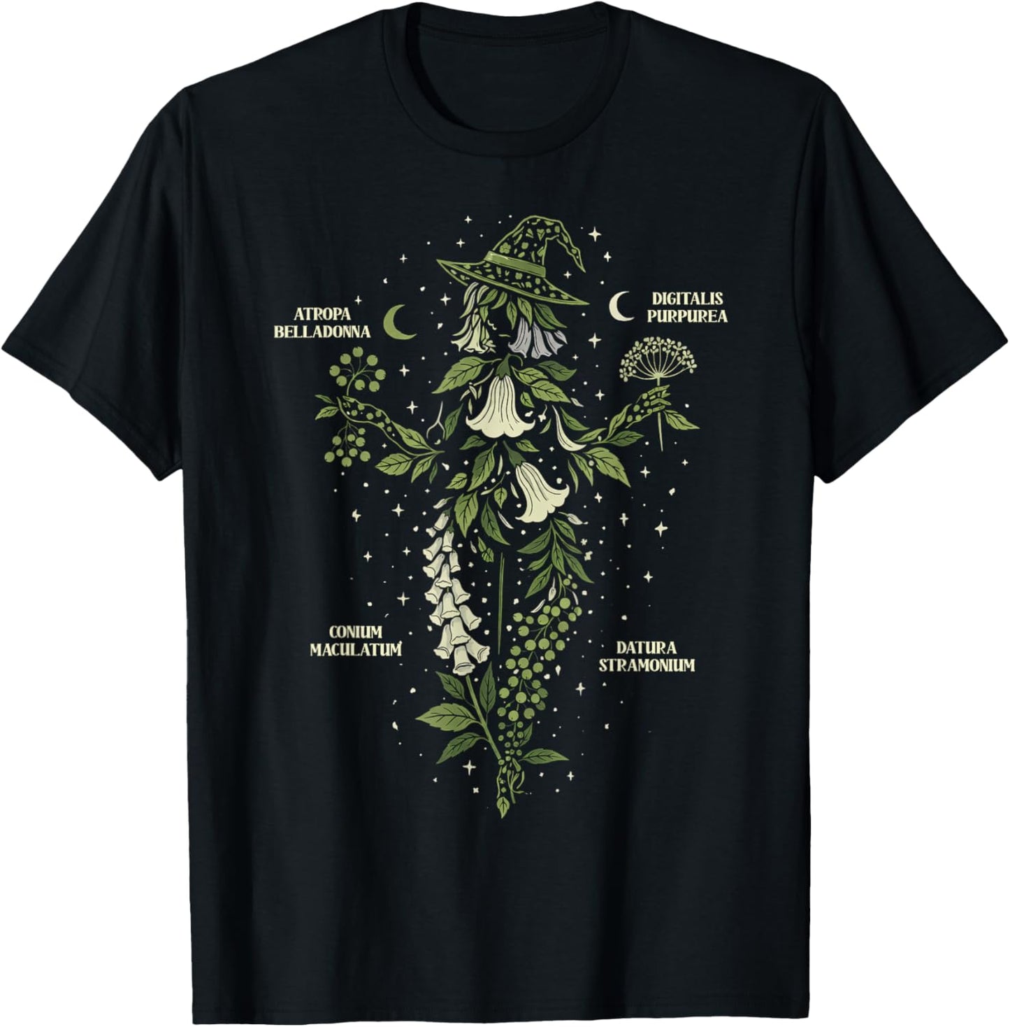 Gardening Gardener Botanical Witch Lover Poisonous Plants T-Shirt - T-Shirt | Black