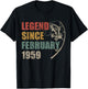 Legend Since February 1959 Fishing 67th Birthday Fisherman T-Shirt - T-Shirt | Black