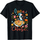 Oma Goose Silly Coquette Floral Vintage Mother's Day T-Shirt - T-Shirt | Black