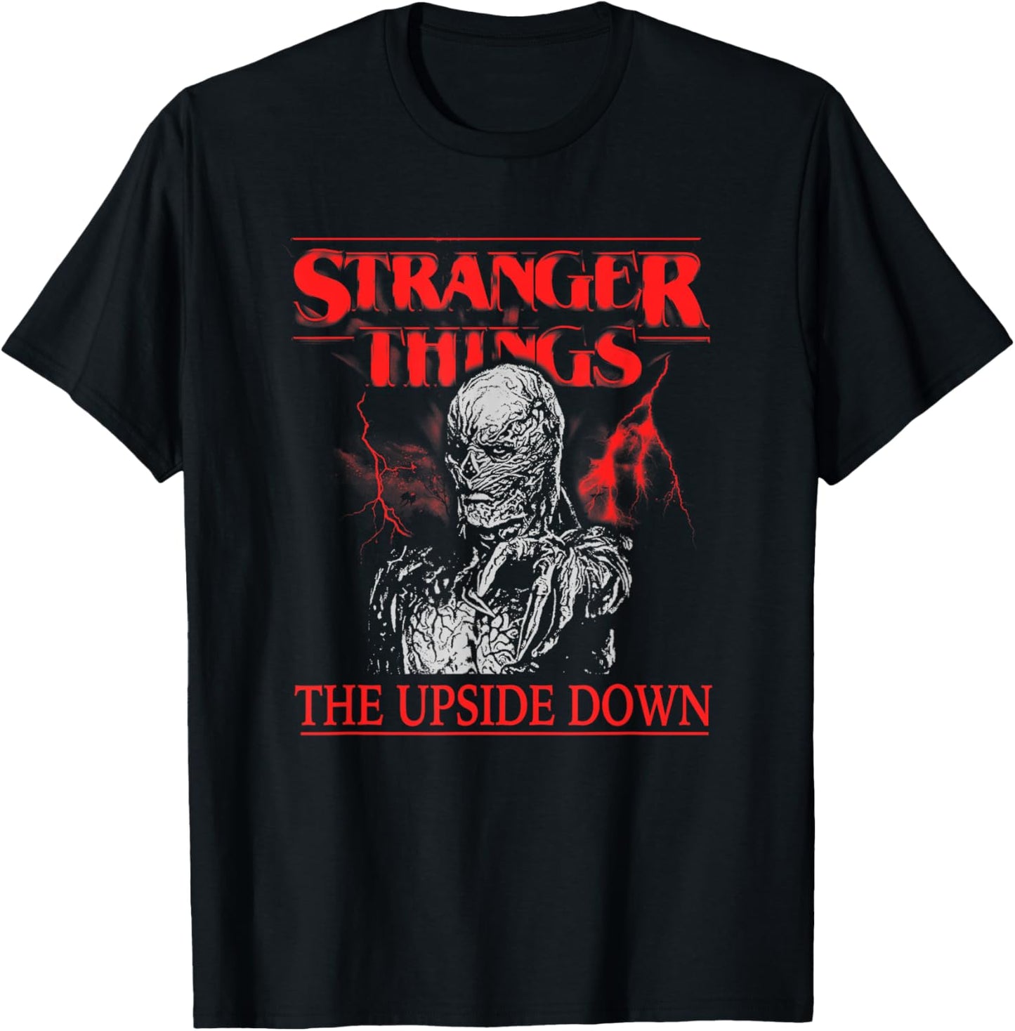 Stranger Things The Upside Down Vecna Rises B&W Portrait T-Shirt - T-Shirt | Black