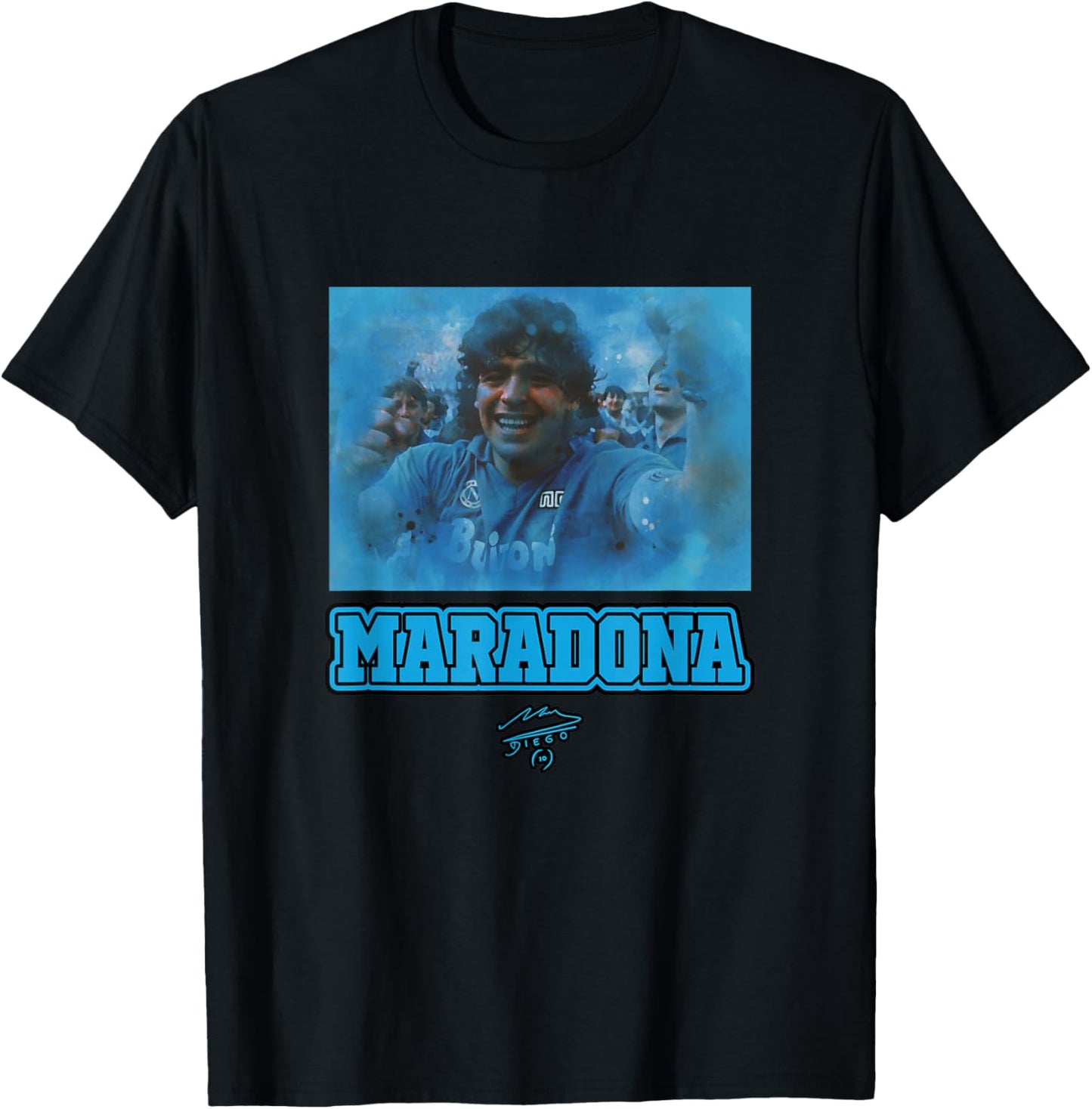 Maradona Napoli Sonrisa T-Shirt - T-Shirt | Black