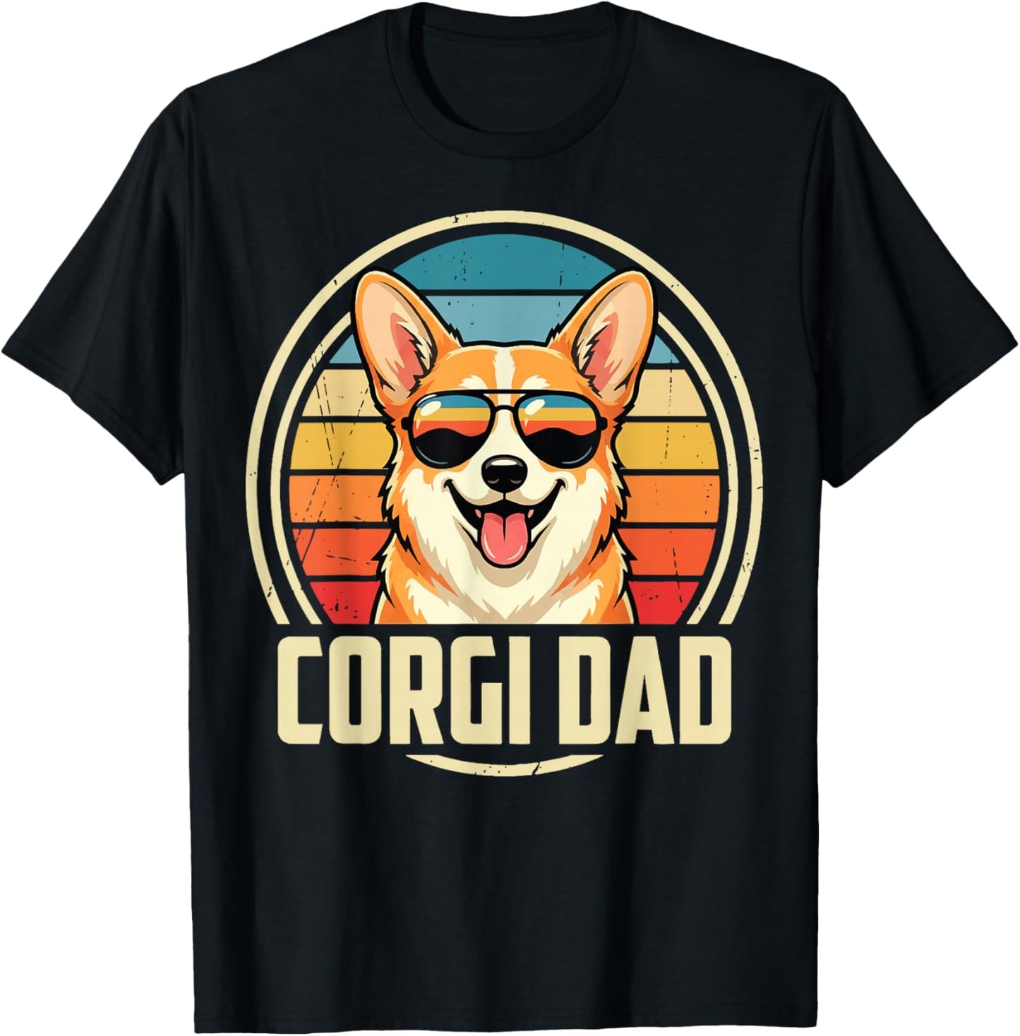 Corgi Dad T-Shirt - T-Shirt | Black