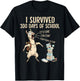 I Survived 100 Days of School Teacher Funny 100th Day Llama T-Shirt - T-Shirt | Black