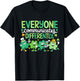 Everyone Communicate Differently SLP Shamrock St Patricks T-Shirt - T-Shirt | Black