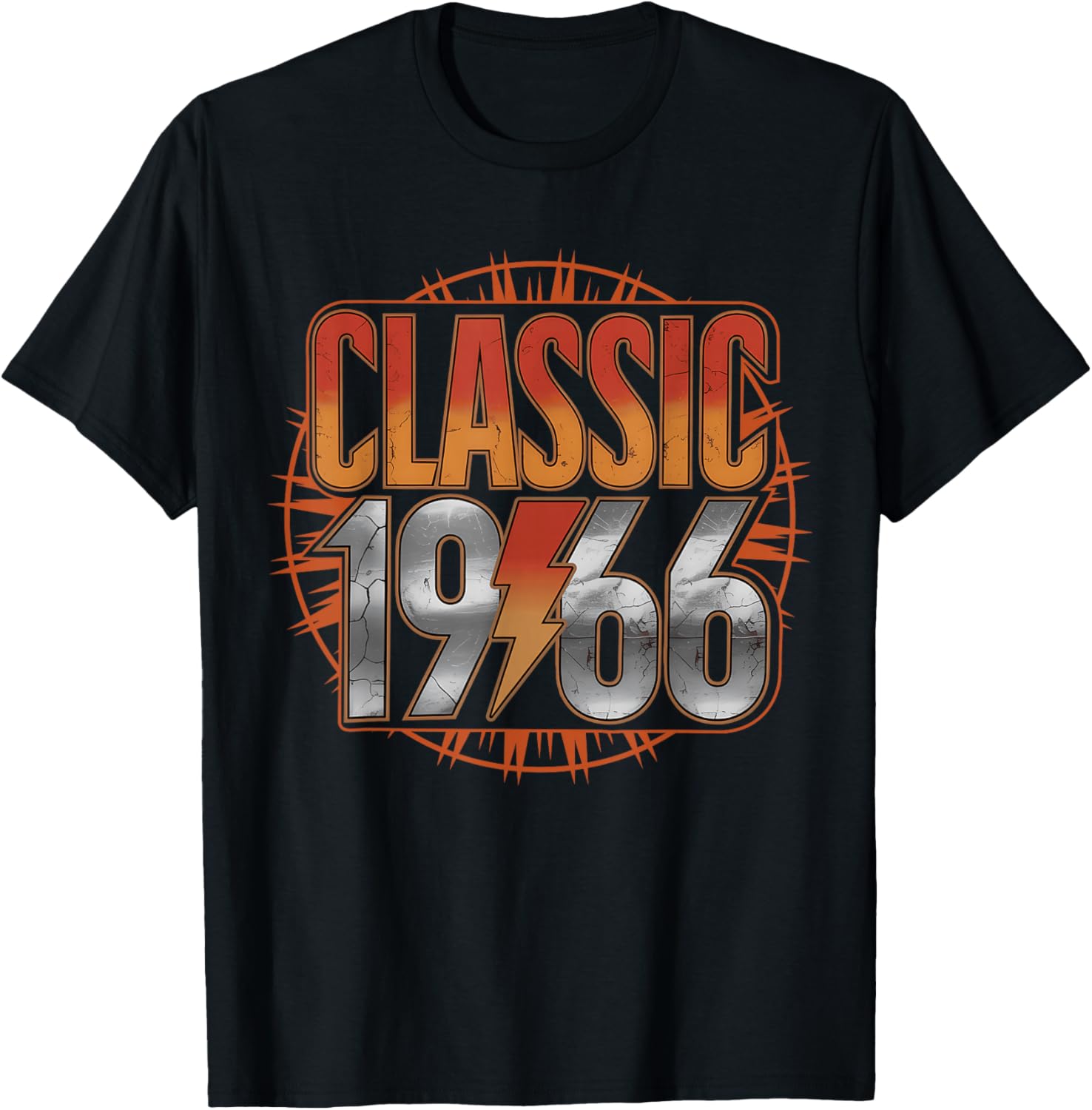 Classic 1966 for 60 Years Old Men Women 60th Birthday Rock T-Shirt - T-Shirt | Black