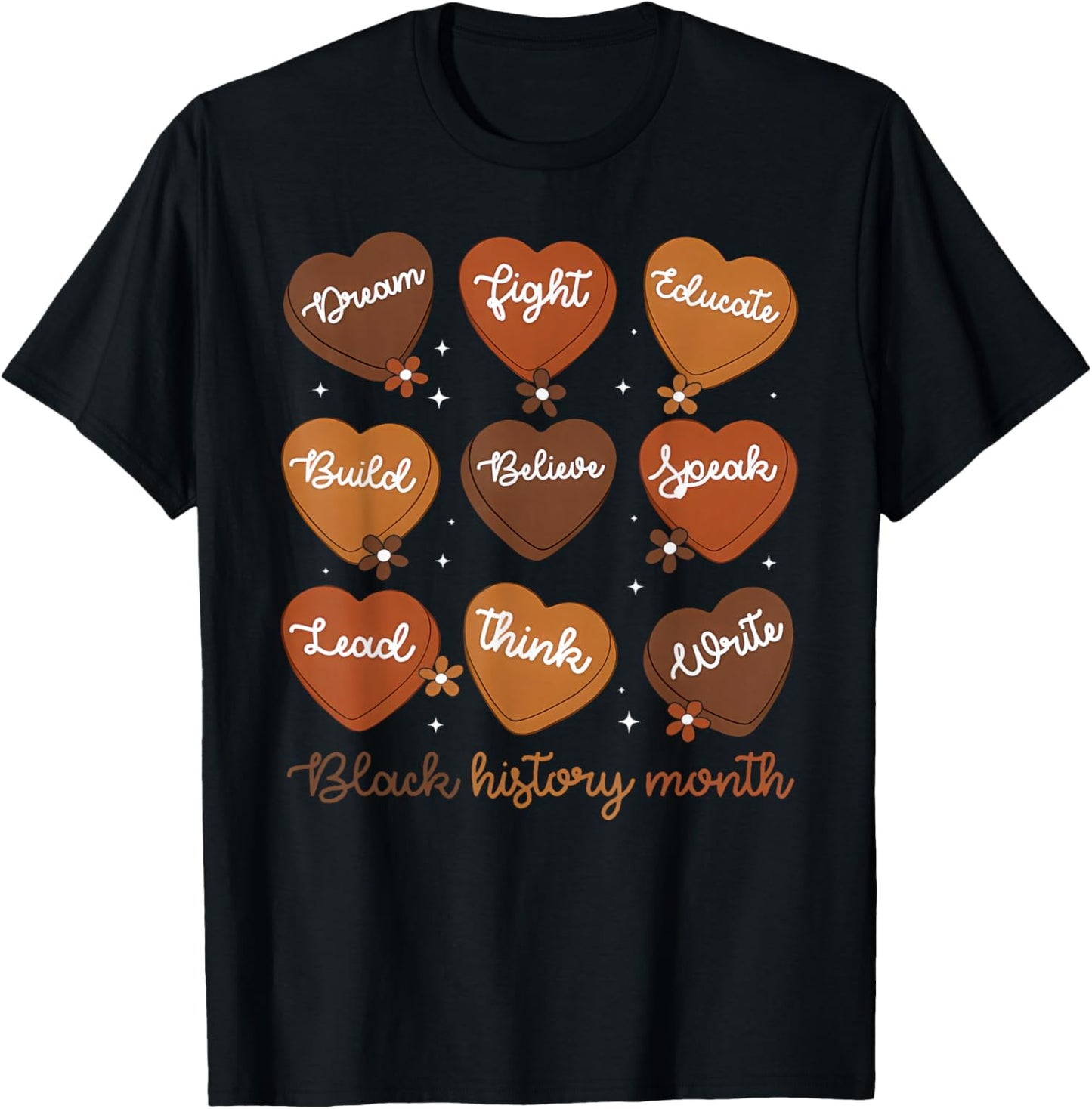 Retro Black History Month Heart Candy African American Pride T-Shirt - T-Shirt | Black