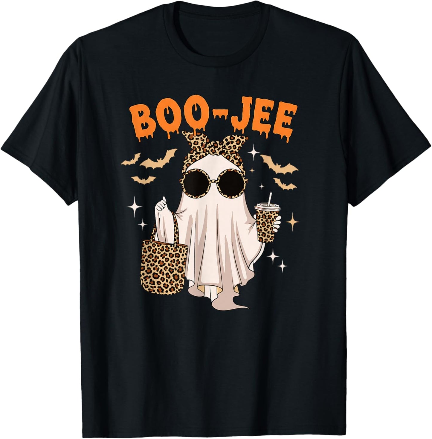 Boo-JEE Ghost Halloween Fashion for Trendy Spirit Lovers T-Shirt - T-Shirt | Black