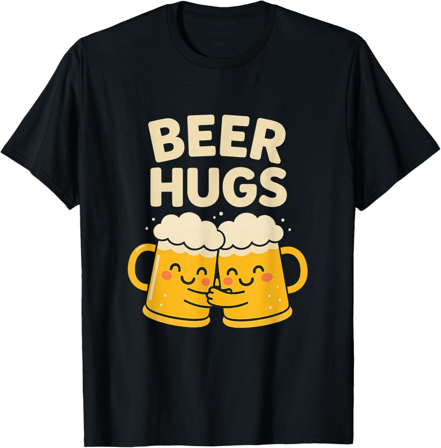 Saint Patricks Day Beer Hugs Drinking Pun T-Shirt - T-Shirt | Black