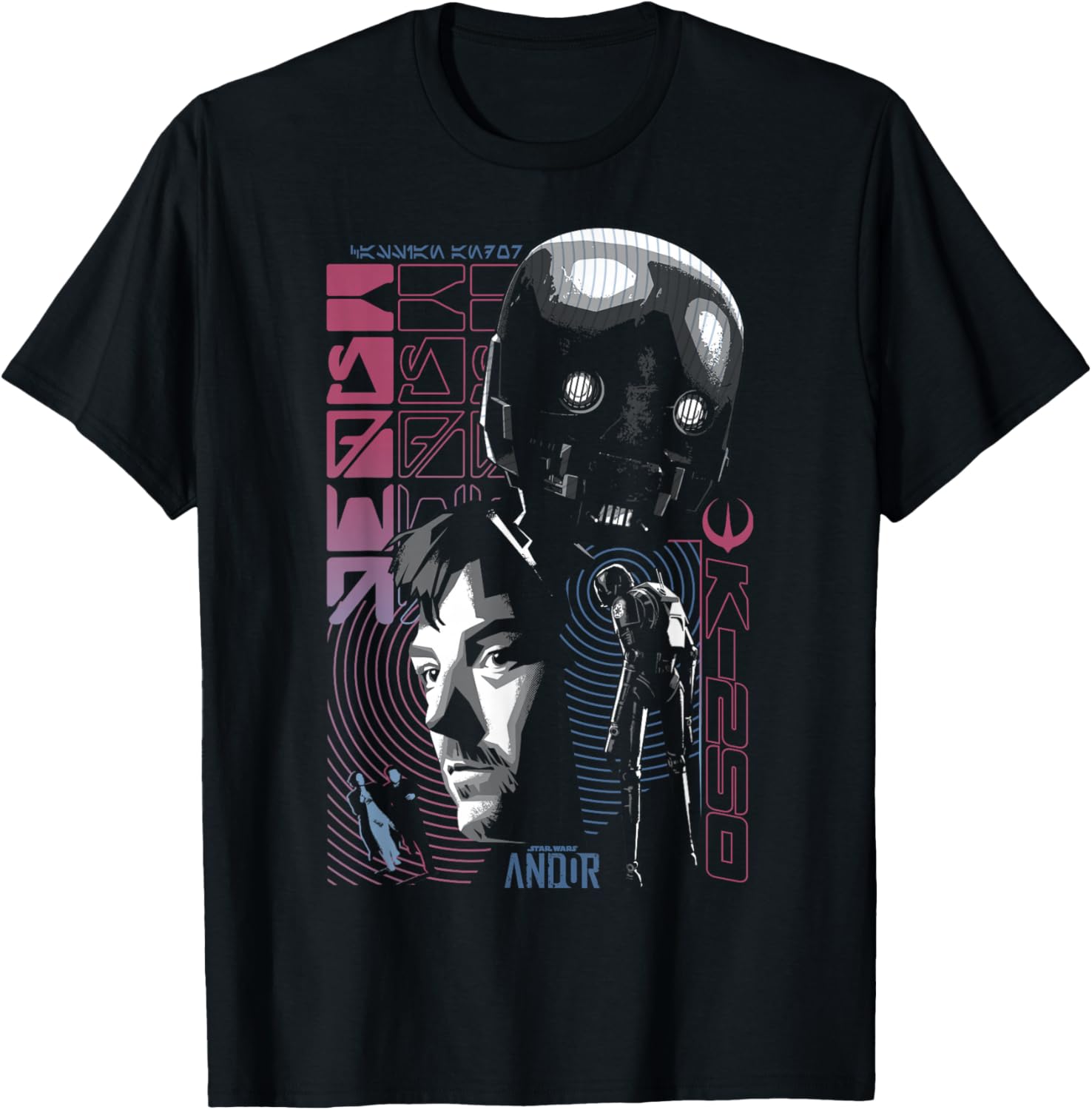 Star Wars Andor Cassian Andor and K-2SO T-Shirt - T-Shirt | Black