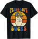 Retro Peace Love Socks Trisomy 21 Awareness T21 Inclusion T-Shirt - T-Shirt | Black