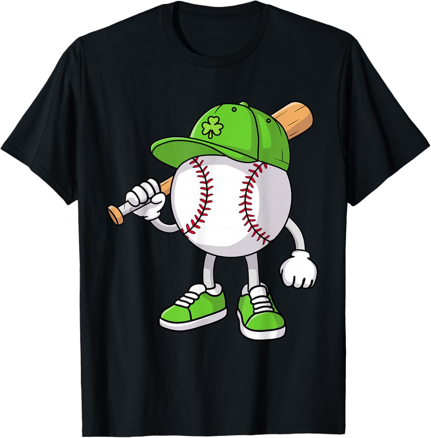 Boys St Patricks Day Baseball Player Pitcher Coach Kids T-Shirt - T-Shirt | Black