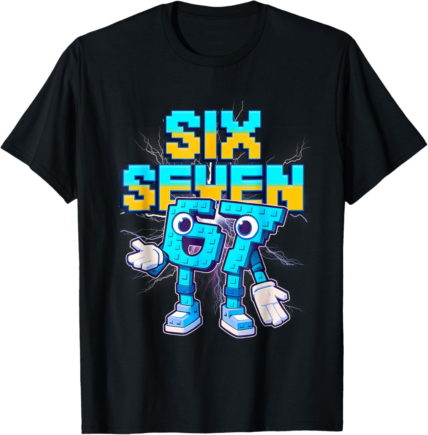 Meme 67 Six Seven 6 7 Italian Brainrot Women Kids T-Shirt - T-Shirt | Black