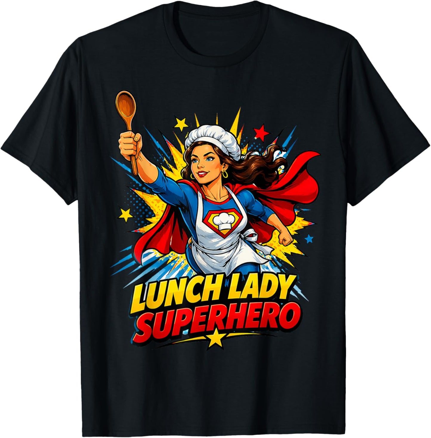 Lunch Lady Superhero T-Shirt - T-Shirt | Black