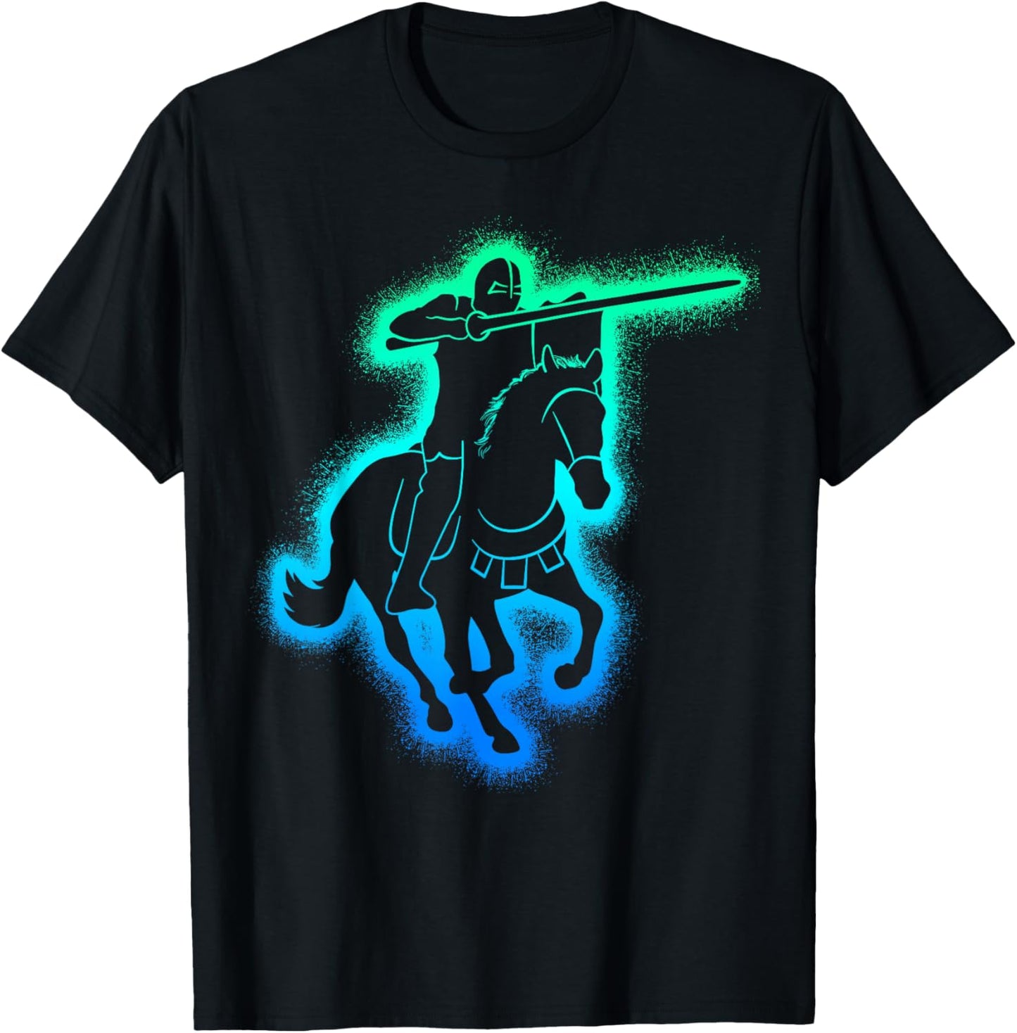 Jousting Knight Joust Men Kids Boys Medieval T-Shirt - T-Shirt | Black